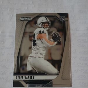 Panini Prizm Football Card Tyler Warren - White, Black, Silver